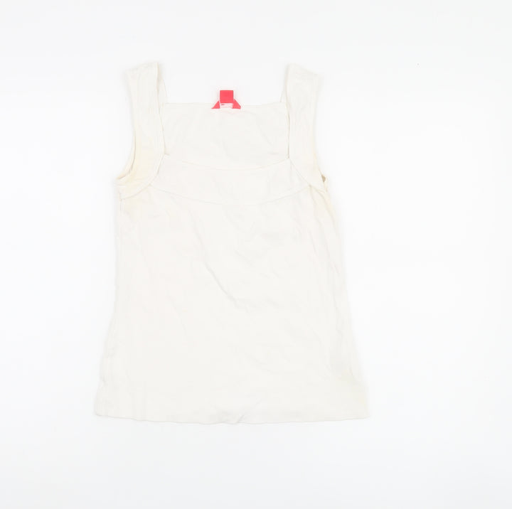 Monsoon Women's White Size 10 Sleeveless Tank
