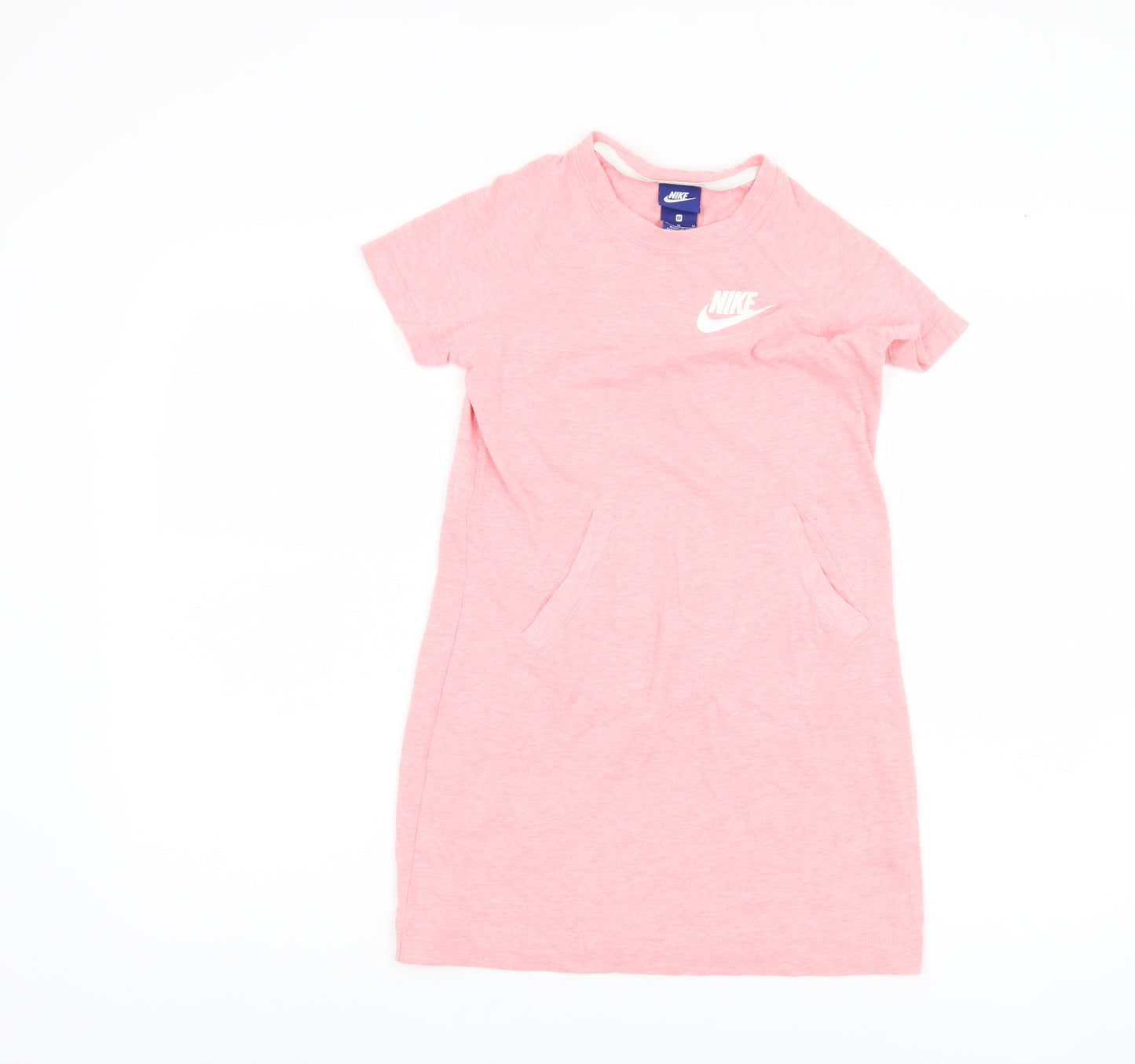Nike Girls Pink T-Shirt Dress, Size 10-12 Years, Casual Style
