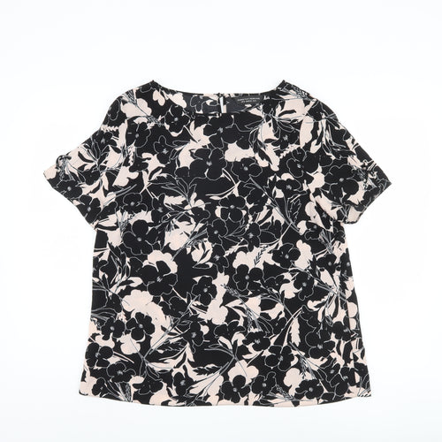 Dorothy Perkins Women's Black Floral Blouse Size 14