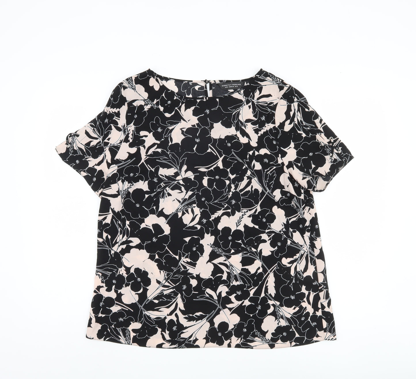 Dorothy Perkins Women's Black Floral Blouse Size 14
