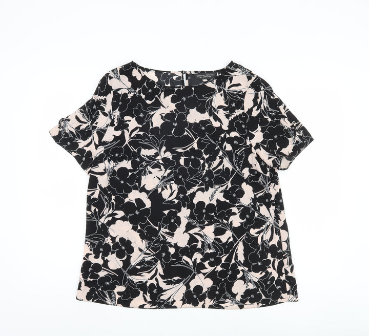 Dorothy Perkins Women's Black Floral Blouse Size 14