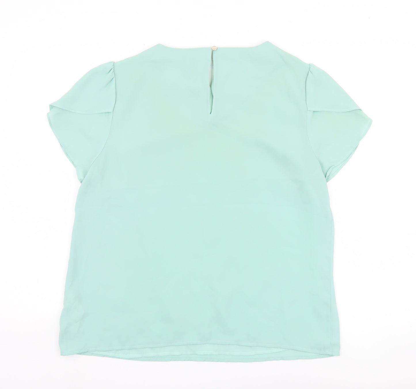 Oasis Women's Green Short Sleeve Top UK 14