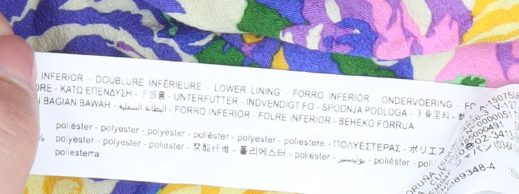 Zara Women's Multicoloured Floral A-Line Dress S