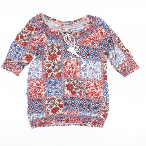 Max Women's Multicoloured Floral Top Size 10