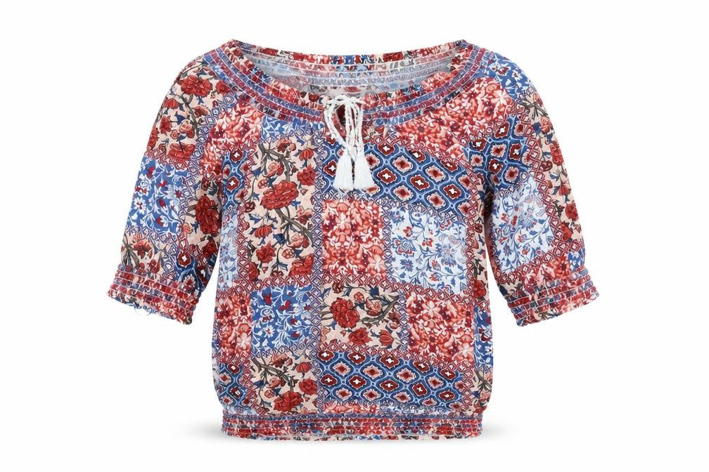 Front view of Max Women's Multicoloured Floral Top, size 10
