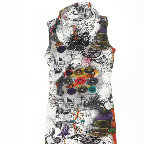 Quiz Women's Multicoloured Cowl Neck Tank Top S