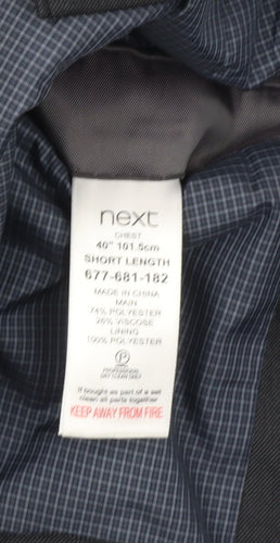 NEXT Men's Grey Suit Jacket 40 Short