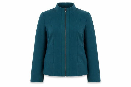 Front view of Marks & Spencer Women's Green Zip Jacket, size 14