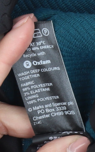 Marks and Spencer Women's Green Zip Jacket Size 14