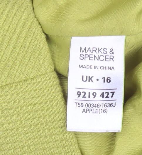 Marks & Spencer Women's Green Jacket, Size 16, Casual