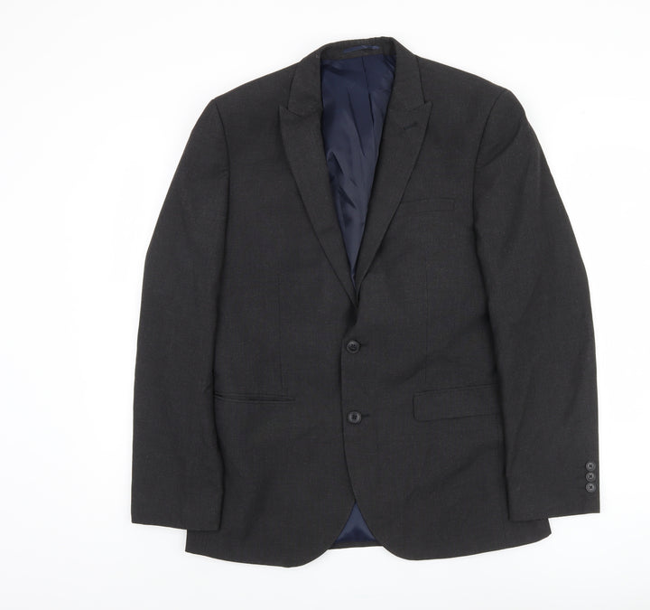 Next Men's Grey Blazer 40R Regular Fit Jacket