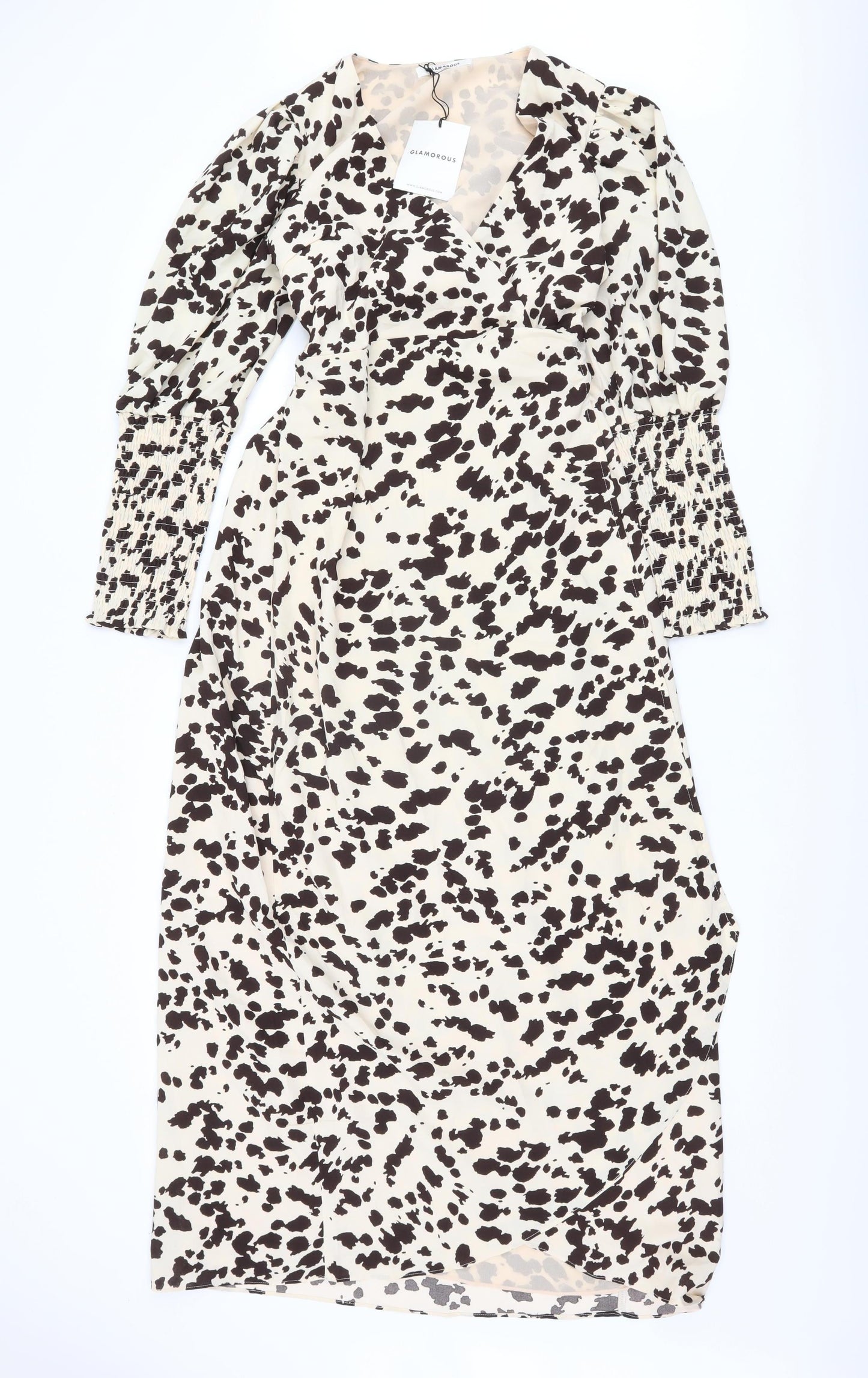 Glamorous Women's Animal Print Midi Wrap Dress