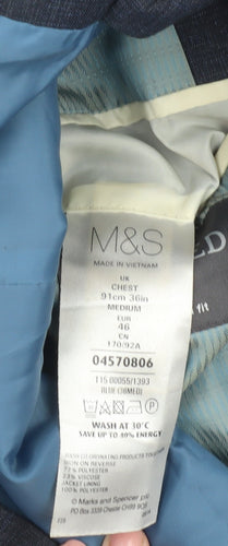 Marks and Spencer Men's Blue Blazer 36 Regular Fit
