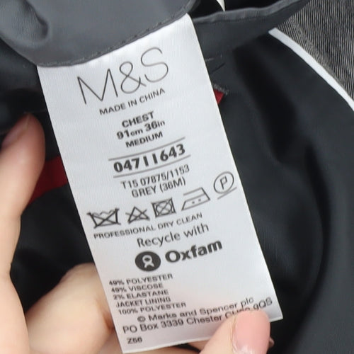 Marks and Spencer Men's Grey Blazer, 36R Business Style