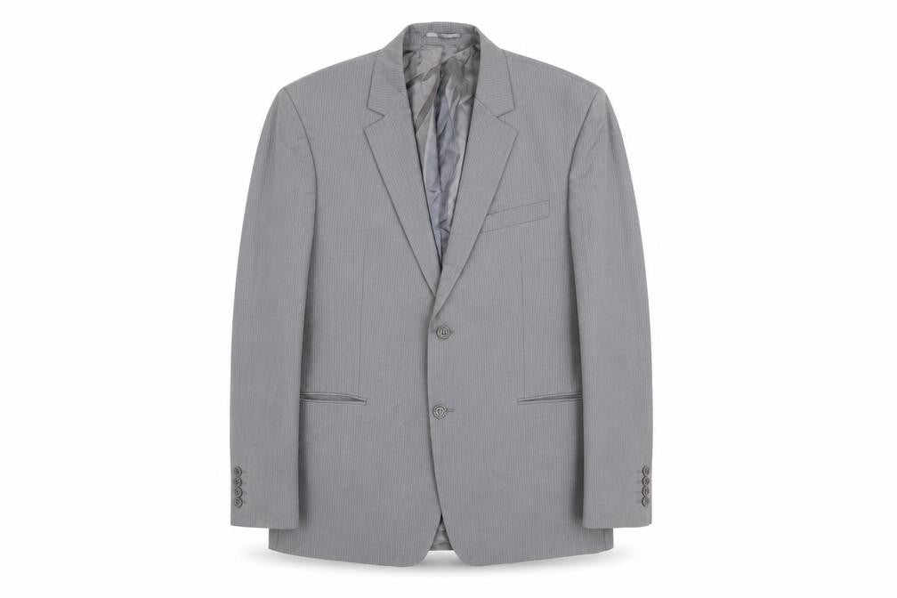 Front view of Andrews Men's Grey Regular Fit Blazer 44