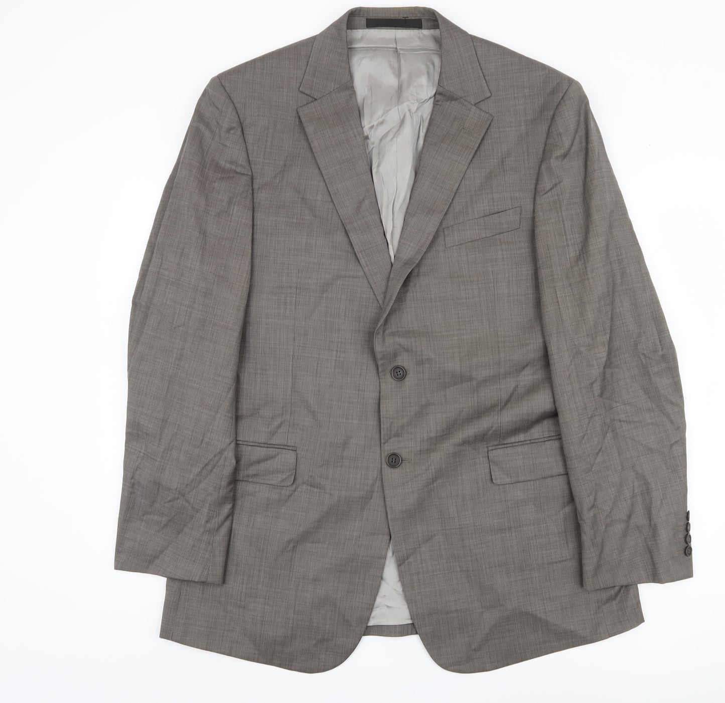 Marks and Spencer Men's Grey Wool Blazer, 42L
