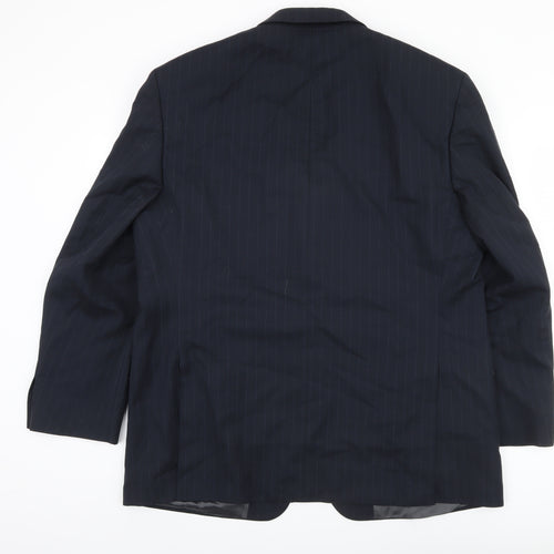 Marks and Spencer Men's Navy Striped Suit Jacket 46R