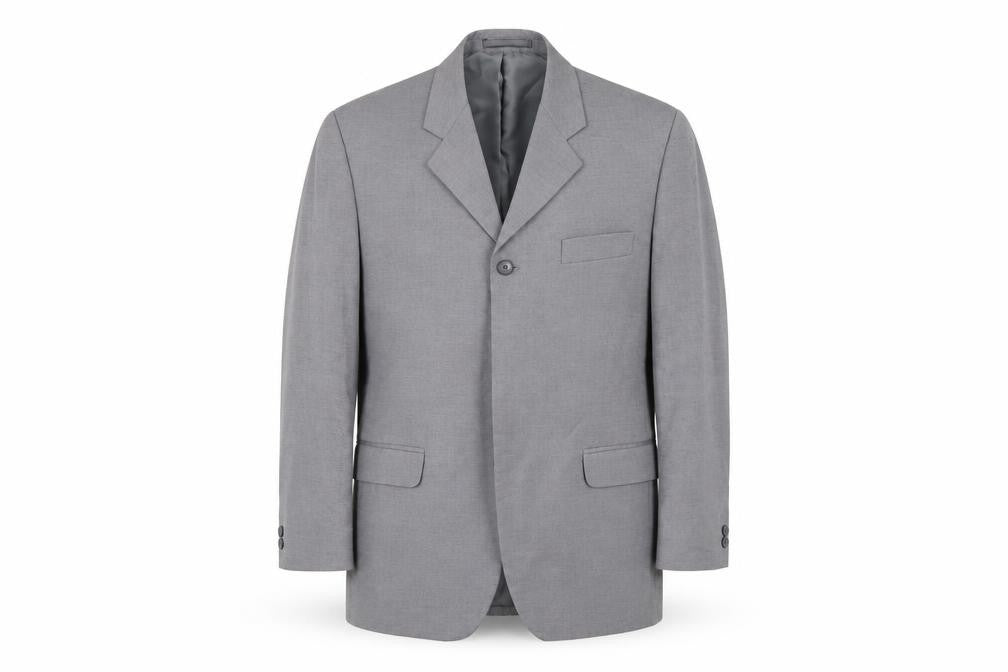 Front view of Emporium Grey Men's Blazer Jacket, size 40R
