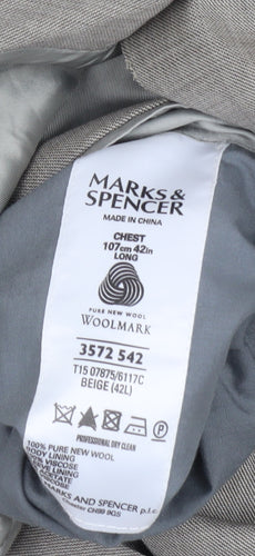 Marks and Spencer Men's Beige Blazer 42L