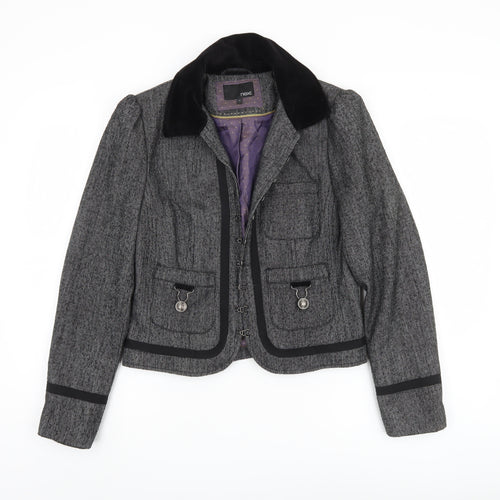 Next Women's Grey Military Jacket Size 12