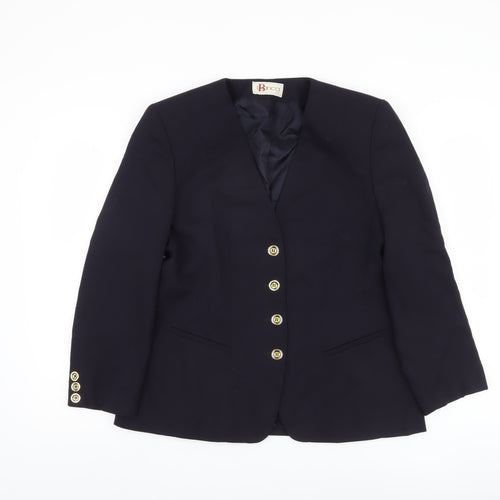 Bianca Women's Black Blazer, Size 12, Five-Button Classic Fit