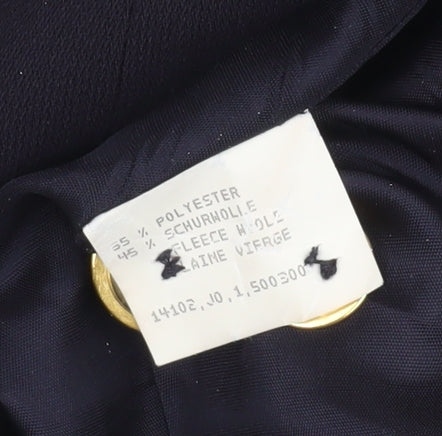 Bianca Women's Black Blazer, Size 12, Five-Button Classic Fit