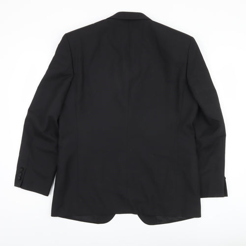 Varteks Men's Black Blazer, Size 40, Single-Breasted