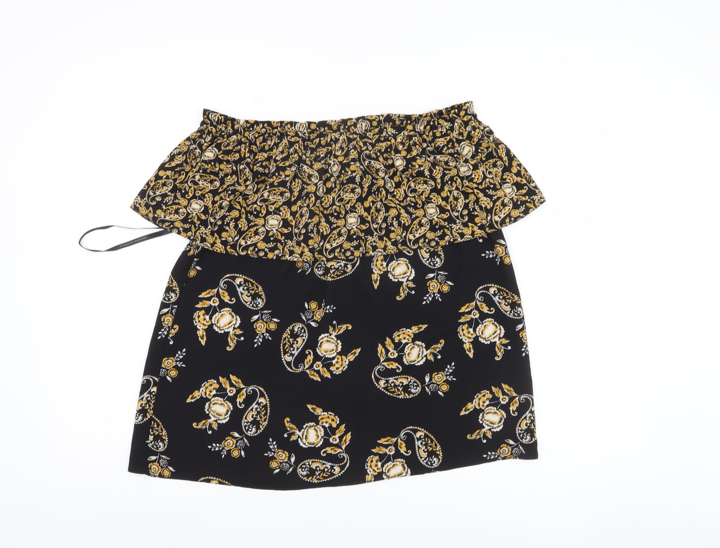 Dorothy Perkins Women Black Floral Off Shoulder Top