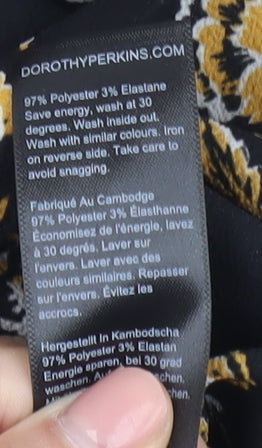 Dorothy Perkins Women Black Floral Off Shoulder Top