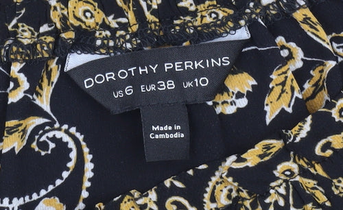 Dorothy Perkins Women Black Floral Off Shoulder Top