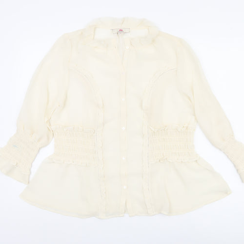 Aastha Women Ivory XL Blouse with Stretch Accents