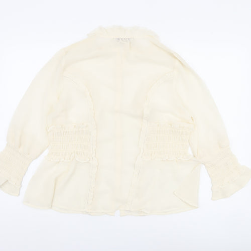 Aastha Women Ivory XL Blouse with Stretch Accents