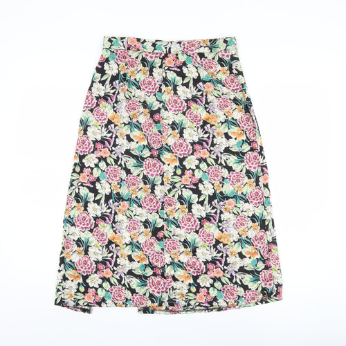 Brave Soul Women's Black Floral Skirt S