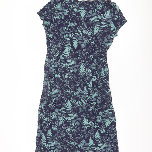 White Stuff Women's Blue Floral Shift Dress Size 8