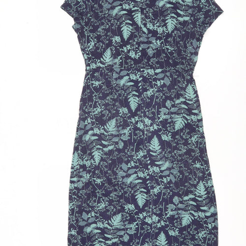 White Stuff Women's Blue Floral Shift Dress Size 8
