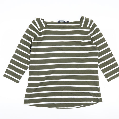 Regatta Women's Green Striped 3/4 Sleeve T-Shirt