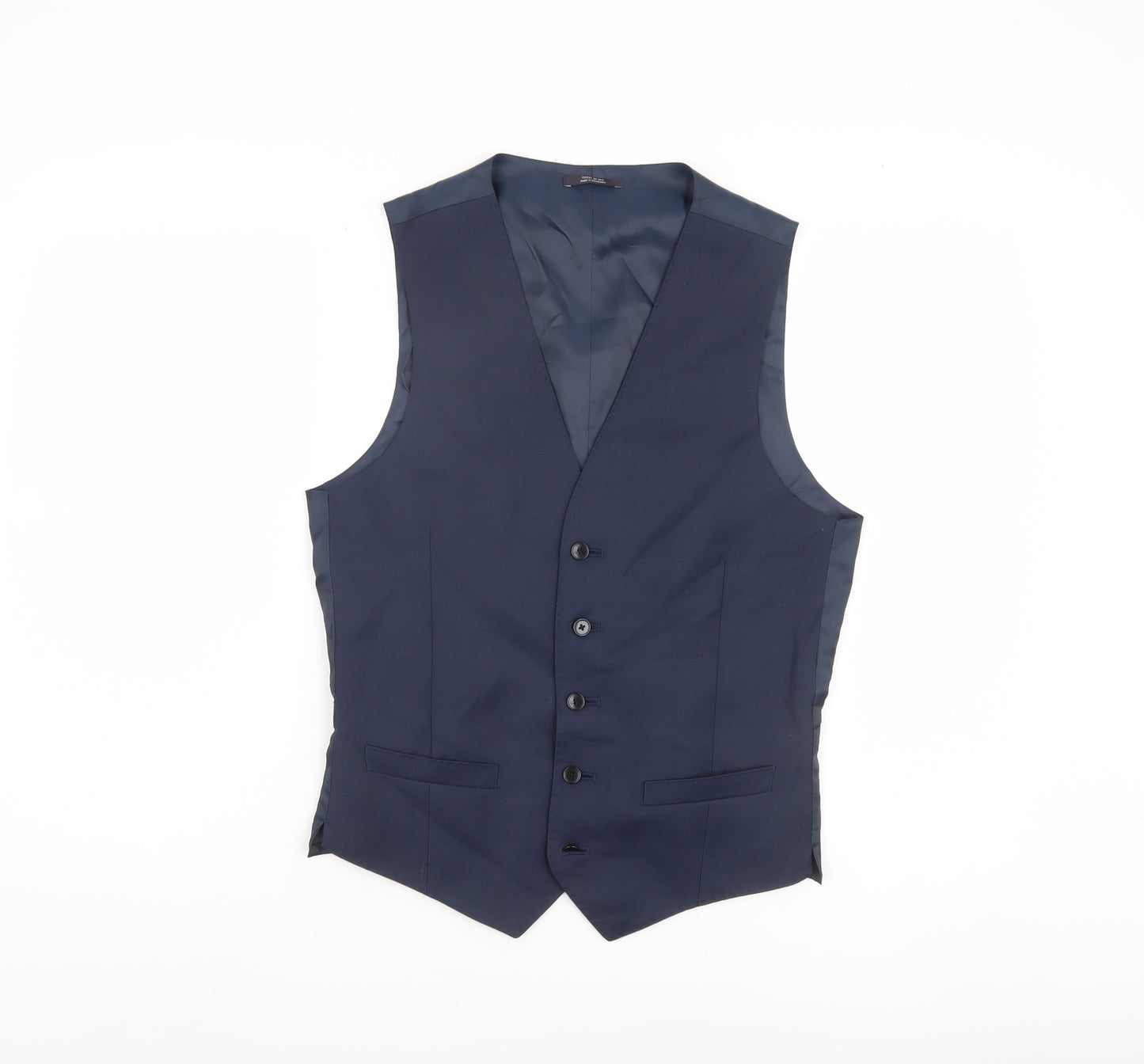 Marks and Spencer Men's Blue Waistcoat, Size S 36"