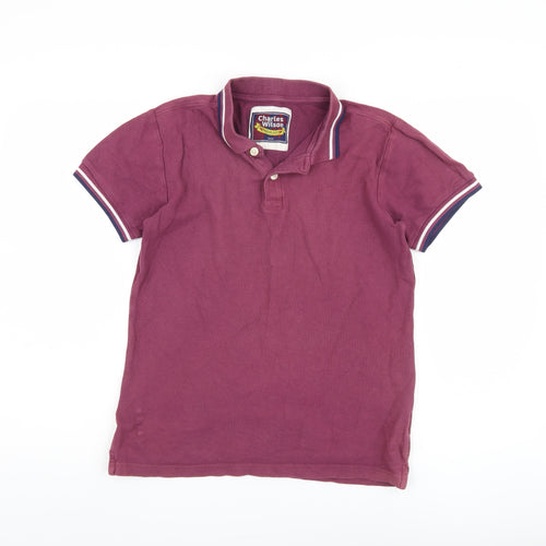 Charles Wilson Unisex Purple Polo Shirt Size S