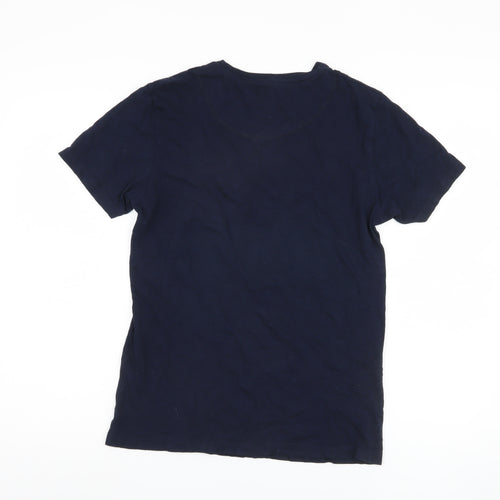P.G. Field Men's Blue Graphic Print T-Shirt, Small