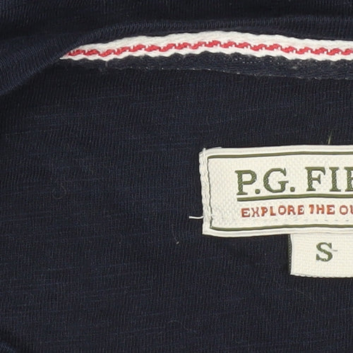 P.G. Field Men's Blue Graphic Print T-Shirt, Small