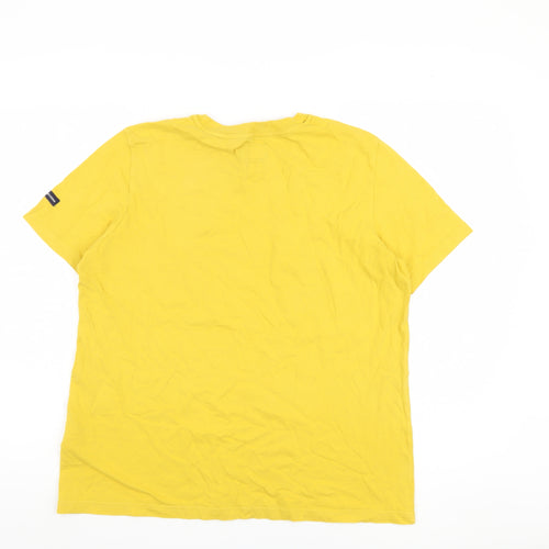 Superdry Unisex Adult Yellow Crew Neck T-Shirt Size 12