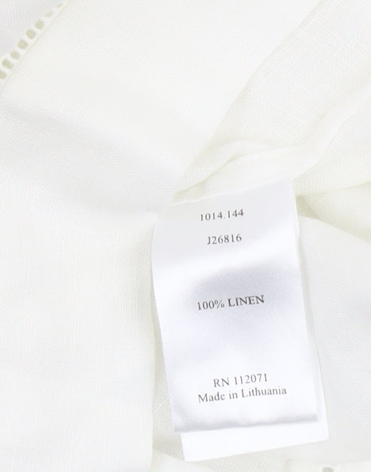 Jigsaw Women's White Linen Sleeveless Blouse Size 14