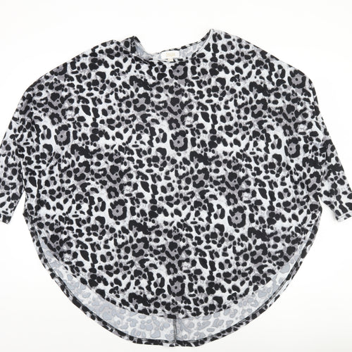 Stella Morgan Women's Grey Animal Print Blouse Size 10