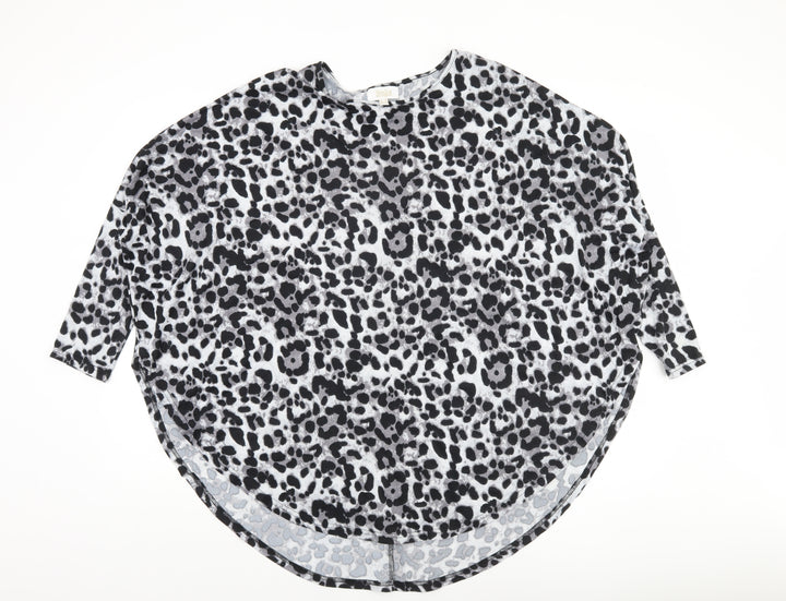 Stella Morgan Women's Grey Animal Print Blouse Size 10