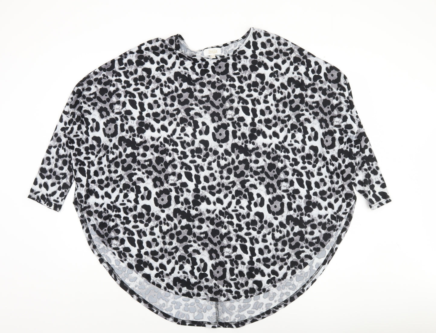 Stella Morgan Women's Grey Animal Print Blouse Size 10