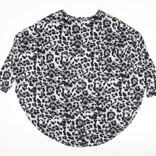 Stella Morgan Women's Grey Animal Print Blouse Size 10