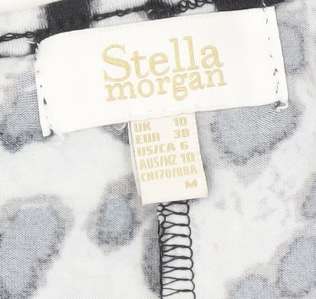 Stella Morgan Women's Grey Animal Print Blouse Size 10