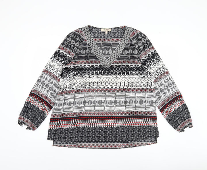Tinta Style Women's Multicoloured Blouse, Size 12, Geometric Pattern