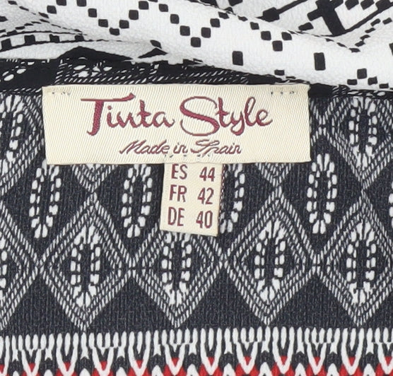 Tinta Style Women's Multicoloured Blouse, Size 12, Geometric Pattern