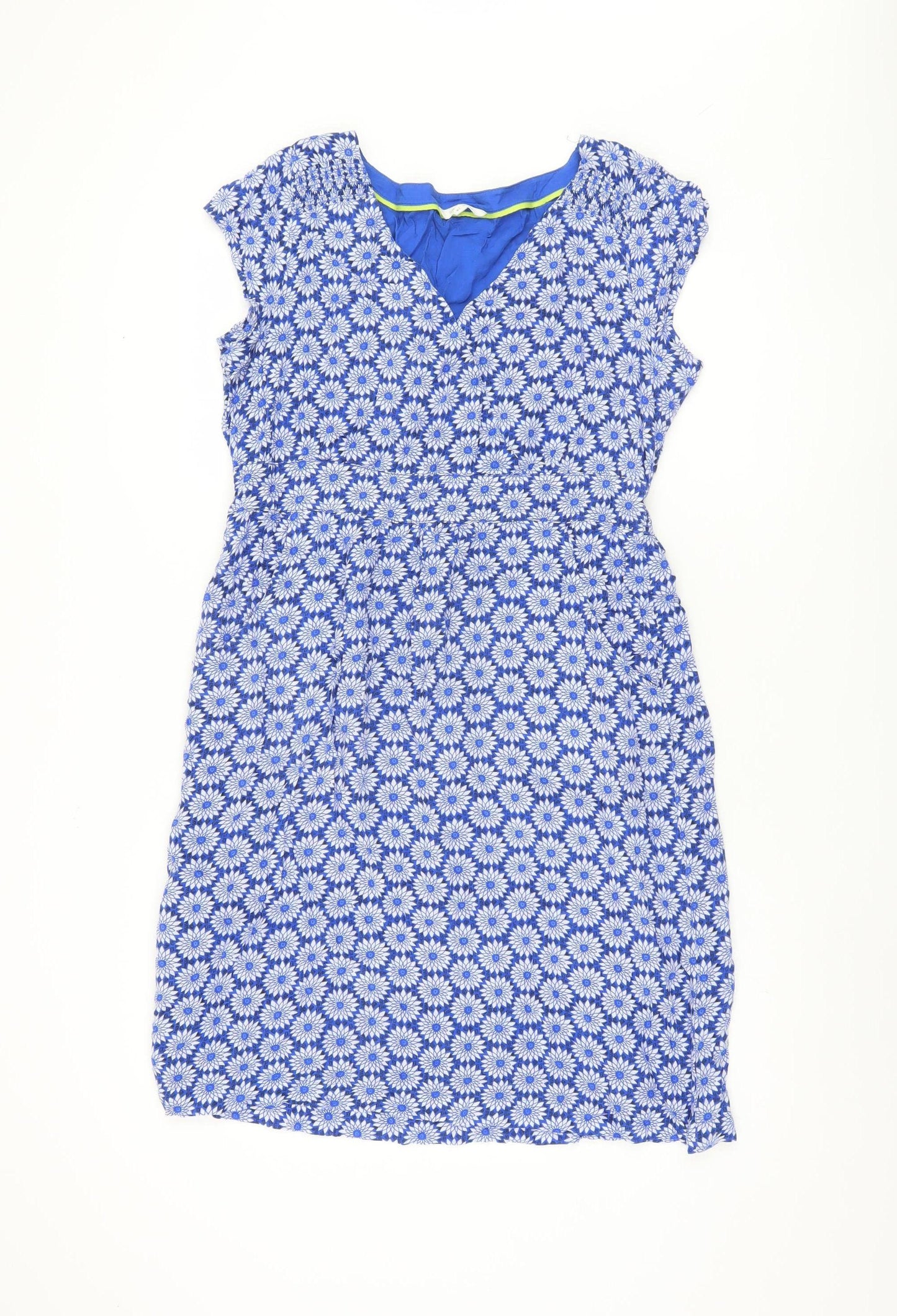 White Stuff Women's Blue Floral Dress Size 14